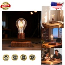 Magnetic Levitating Desk Lamp, Wireless LED Bulb, Touch Control, Unique Gift,...