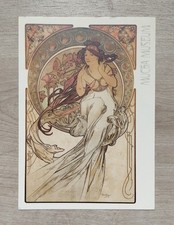 Carte Postale Mucha Museum Prague + timbre écrite