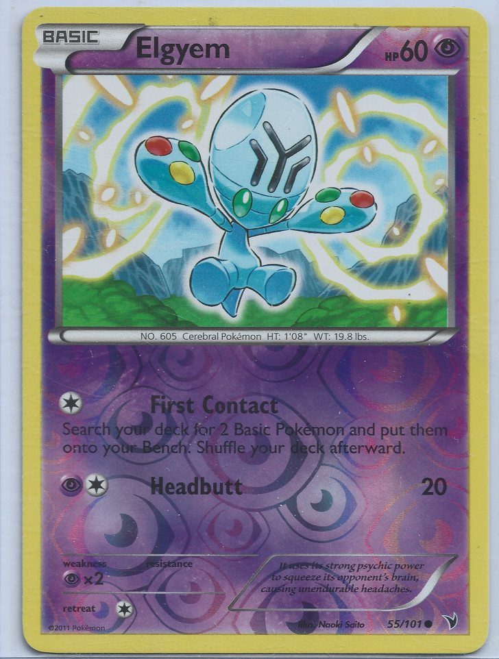 Elgyem 55/101 Noble Victories Reverse Holo