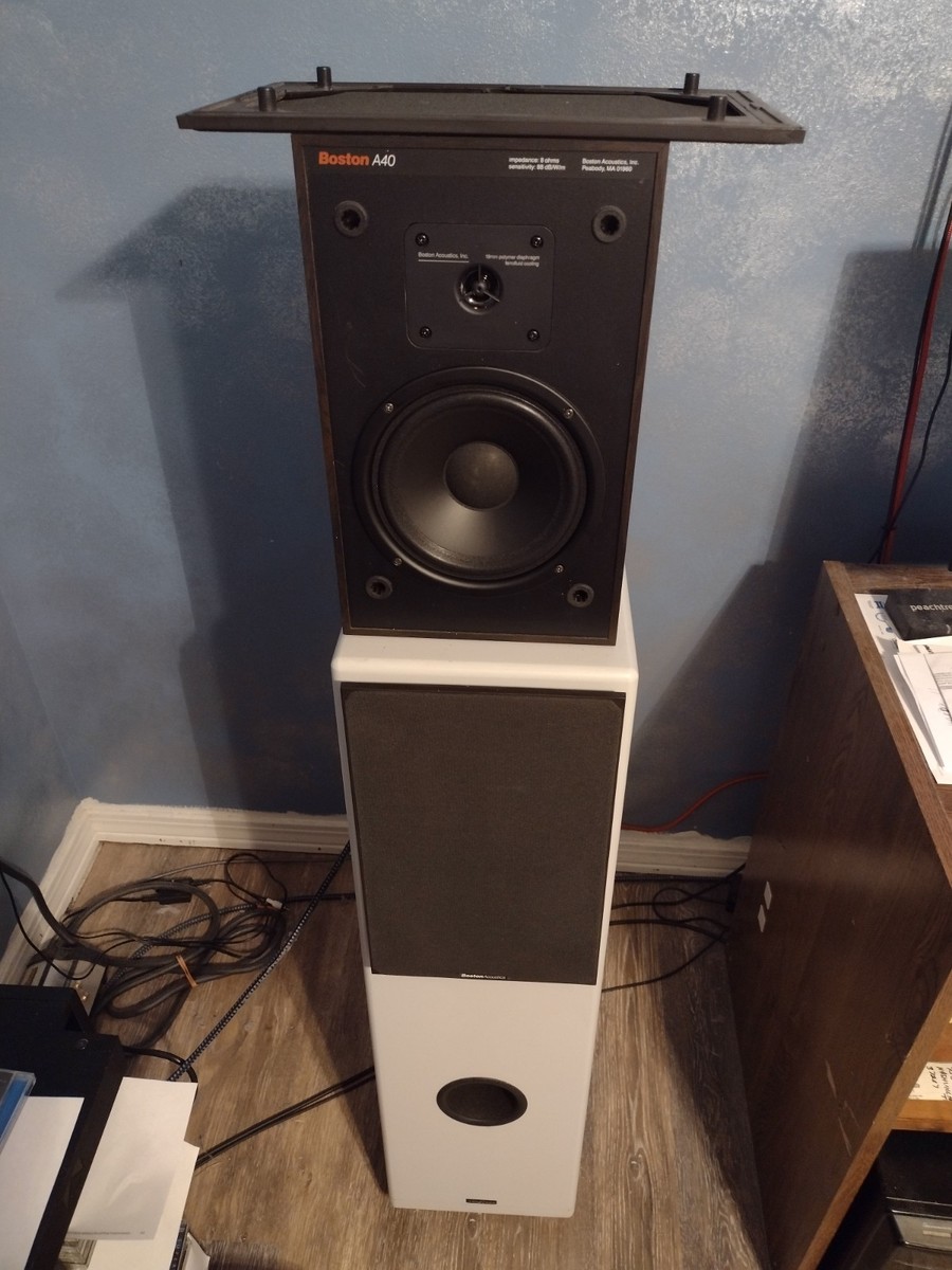 Boston Acoustic A40 Bookshelf Speakers Wood Finish Sequential Pair