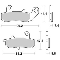 BeläGe Bremse SBS 635 HF Suzuki Dr Re (Sp45A) 650 1994 1995