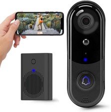 Video Doorbell Camera Support SD Card, Wireless Doorbell Camera Outdoor, No Mon