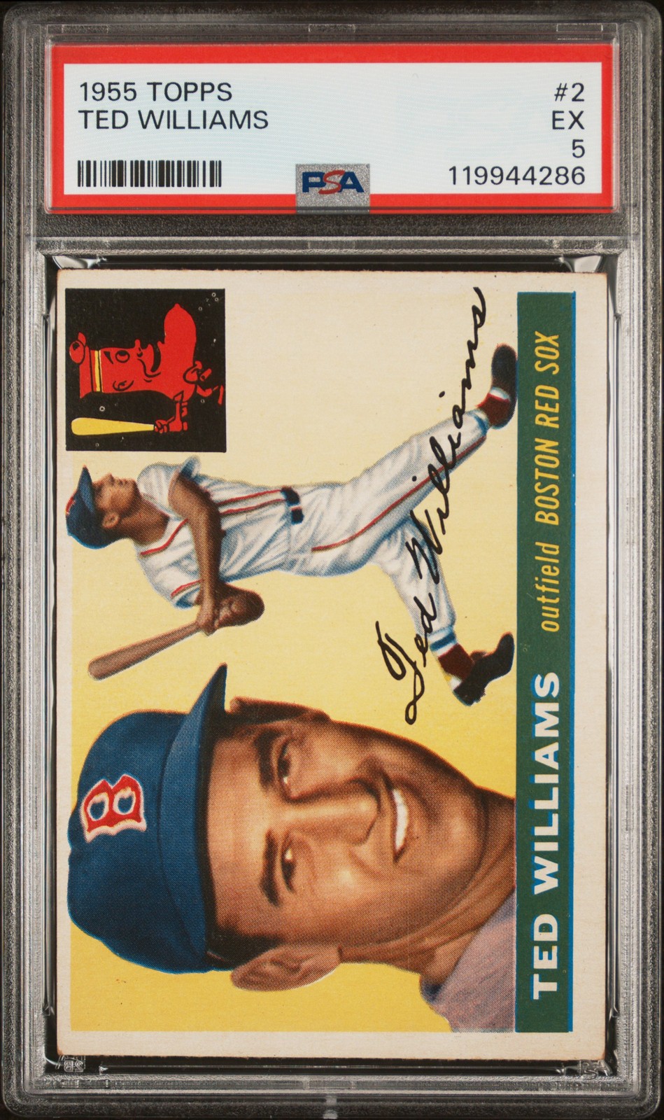1955 TOPPS #2 TED WILLIAMS PSA 5
