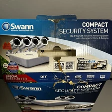 Swann Compact Home Security System 8 Channel System with 4 Cameras New OPEN BOX