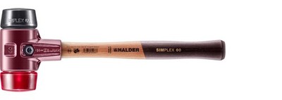 Halder 3026.060, Simplex Mallet with Black Rubber & Red Plastic Inserts