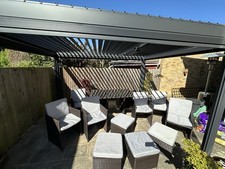 10 Seater Rattan Cube Patio Garden Table Set With Cover