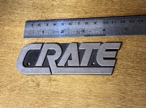 Crate Logo Badge Metal Nameplate for Guitar Amplifier Replacement Part