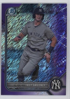 2022 Bowman Chrome Prospects Purple Shimmer Refractor 71/250 Trey Sweeney 3hd