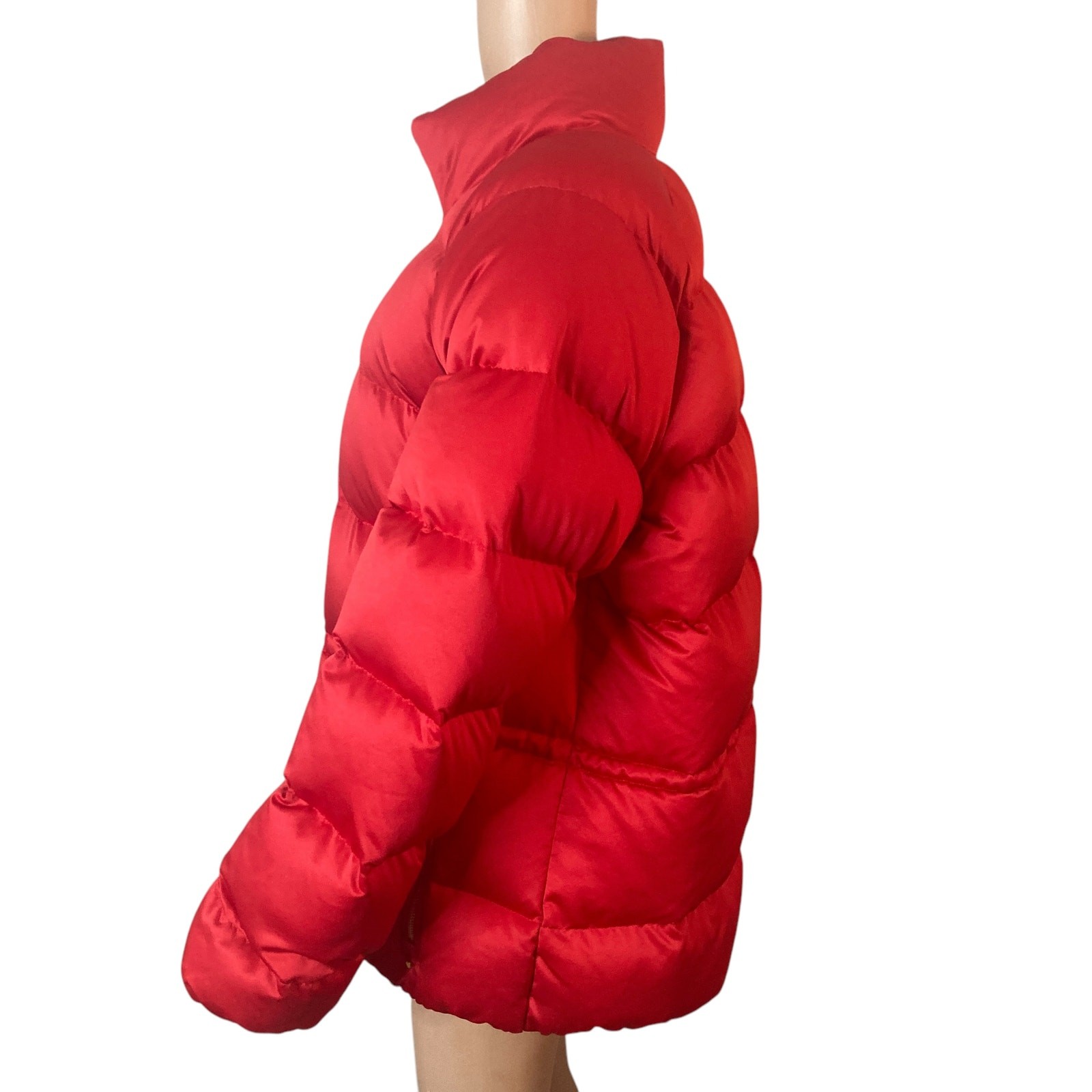 Lauren Ralph Lauren Satin Down Puffer Jacket Womans XL New Red Black Label thumbnail 11