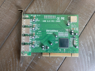USB 2.0 PCI card modified to work with Amiga (works with PC too)