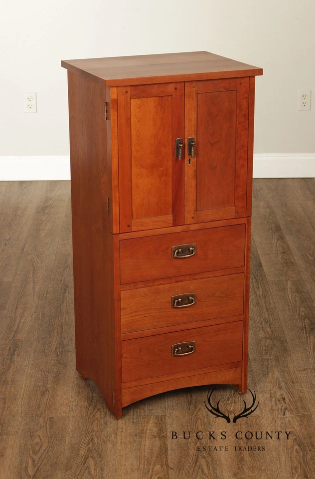 Cofre de joyería de cereza Stickley Mission Collection Foto 2 de 4