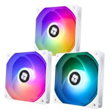 CPU Fan 120mm White ARGB Case Cooler, 4pin PWM Silent Computer TL-C12CW-S X3