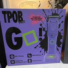 TPOB GO Cordless Hair Clipper, USB Charging Dock, Purple Square Blade