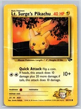 Lt. Surge's Pikachu 84/132 Gym Challenge Common Unlimited Pokemon on eBay