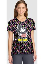 Minnie Mouse Cherokee Scrubs Tooniforms Disney V Neck Top TF626 MKZI