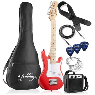 OPEN BOX - 30'' Beginner Electric Guitar & Amplifier -Red, Kid's Starter Kit