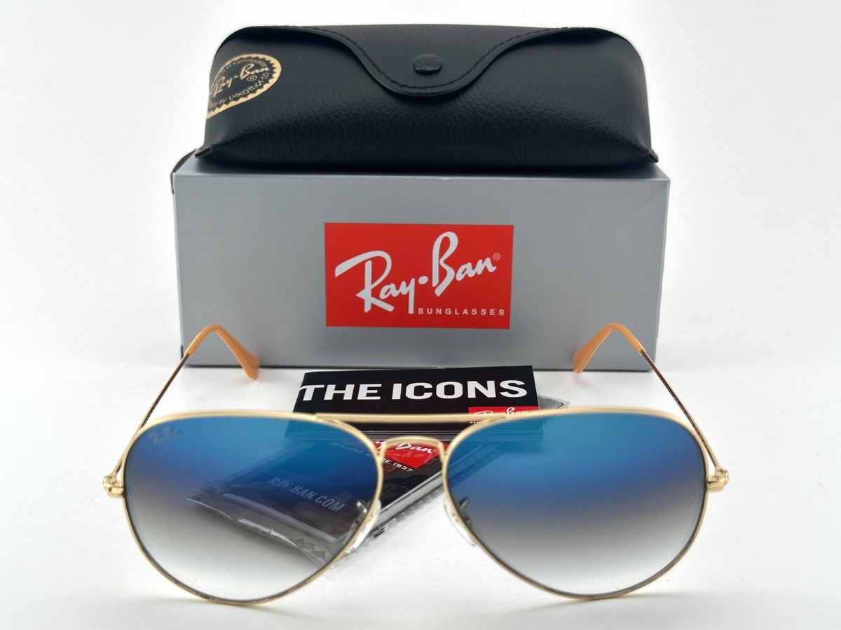 Ray-Ban Sunglasses Aviator 3025 001/3F Light Blue Gradient Lenses