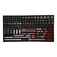 "Ks Tools 1/4\" + 3/8\" + 1/2\" SteckschlüSsel-Satz In Schaumstoffeinlage 156-Tlg"