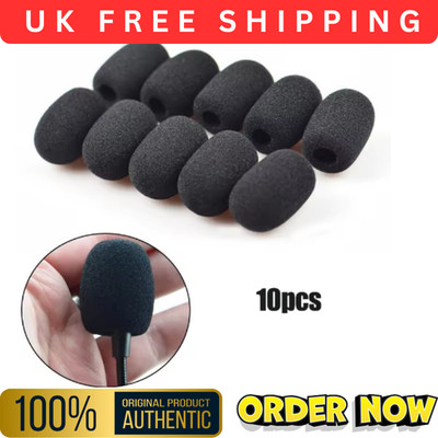 10 x Mini Headset Mikrofon Schwamm Schaumstoff Windschutz Ersatz Mikrofon Abdeckung