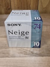 SONY Neige 74min Recordable MiniDisc MD Clear Color Lot of 10 New Sealed Japan