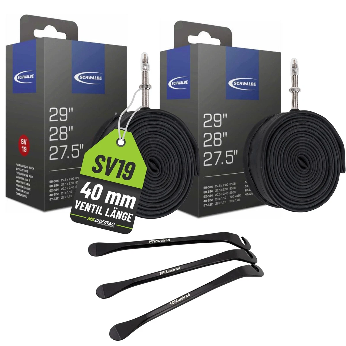 Schwalbe SCV15 28” Binnenband – Click Dunlop Ventiel – Maat 23/30-622/630 – Transparant