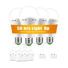 Rechargeable Emergency LED Light Bulbs, Light Up to 56 hrs, Battery... Fast Ship