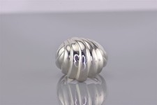 Sterling Silver 19mm Swirled Puffy Fanned Domed Band Ring 925 Sz: 7