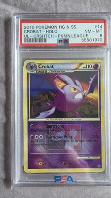 2010 PSA 8 NM-MT Crobat Pokémon League Holo Rare 14/95 | eBay
