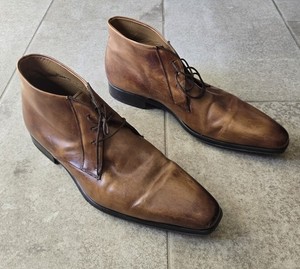 Vintage Magnanni Wingtip Dress Boots Brown Leather Ankle Chukka 3316 SZ 12 M Magnanni Chukka Boots for Men on Sale up to 90% Off: Poshmark main image 4
