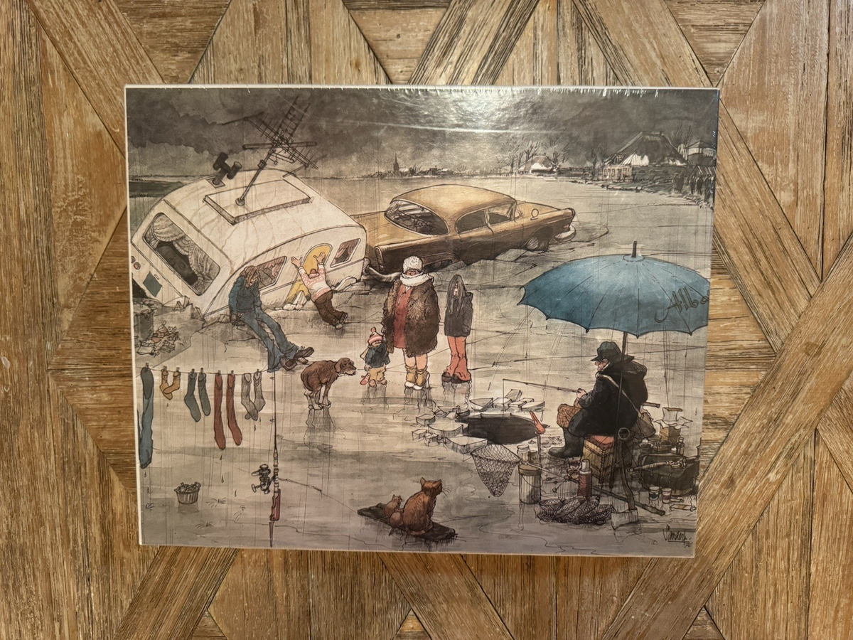Ice Fishing - 550 PC - Vintage 1982 Great American Puzzle Factory
