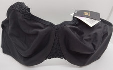NWT Wacoal 85814 Black Bodysuede Ultra Full Figure Seamless Underwire Bra Sz 34D