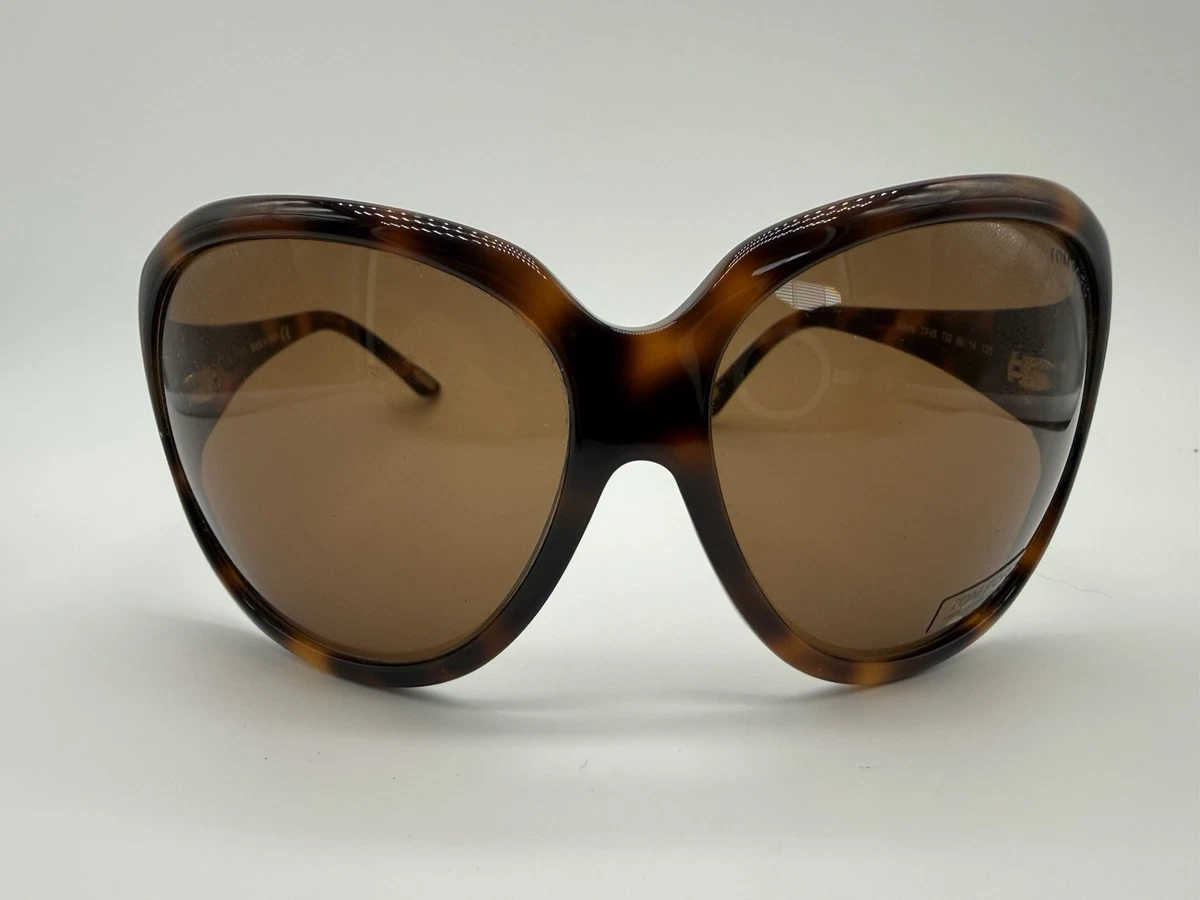 Tom Ford Brown Plastic Frame Sunglasses for Women for sale 