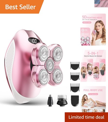 #ad 5 in 1 Multi Function Electric Razor for Women5D LED Hair Trimmer Rechargeable $7.99
