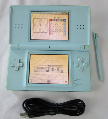 Nintendo DS Lite in hell blau + USB Ladekabel