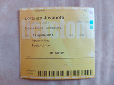 JOVANOTTI - BIGLIETTO CONCERTO -  ZOPPAS ARENA - CONEGLIANO 19/4/2011 (3782)