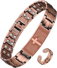 Pulsera De Cobre Para Hombre, Pulsera Magn tica De Triple Fuerza.