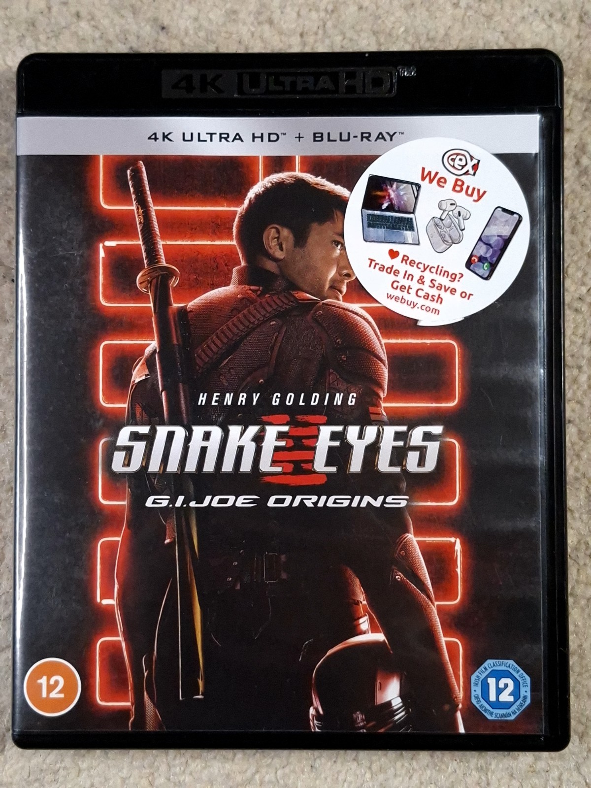 Snake Eyes 4K Ultra HD UHD Blu-ray (2021) GI Joe Origins
