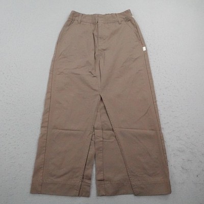Nike Skirt Womens XS Brown Long Maxi Twill Swoosh Split Hems Stretch Flex