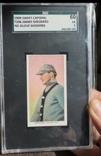 1909-1911 T206 Sweet Caporal Factory 649 Jimmy Sheckard No Glove Showing SGC 5