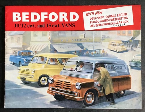 Bedford 10/12cwt & 15cwt CA Van Pickup Verkaufsprospekt Jan 1957 B618A/10/1/57