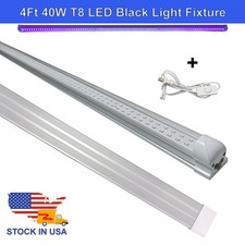 4Ft 40W UV Led Black Light Bar T8 Integrated Linkable Fixture for Festival Party
