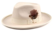 Fedora Hats for Men  Women Wide Brim Felt Hat Dress Panama Trilby Hats Medium