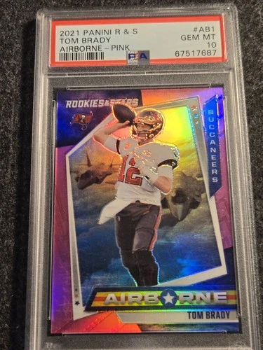 2021 Panini Rookies & Stars - Airborne Tom Brady #AB-1 Pink Prizm /75