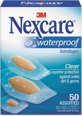 3M Nexcare Waterproof Bandages, 50 Ct