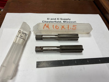 Lot of 2, GWS, M16x1.50, RH, 6H, D6, Bright, HSS, Straight 4-FL, Bottoming Taps