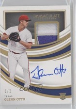 2022 Panini Immaculate Material Holo Gold 1/2 Glenn Otto #IMA-GO Auto 0a2