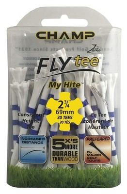 Champ Zarma FLYtee My Hite 2-3/4'' 30 count White/Blue Stripes