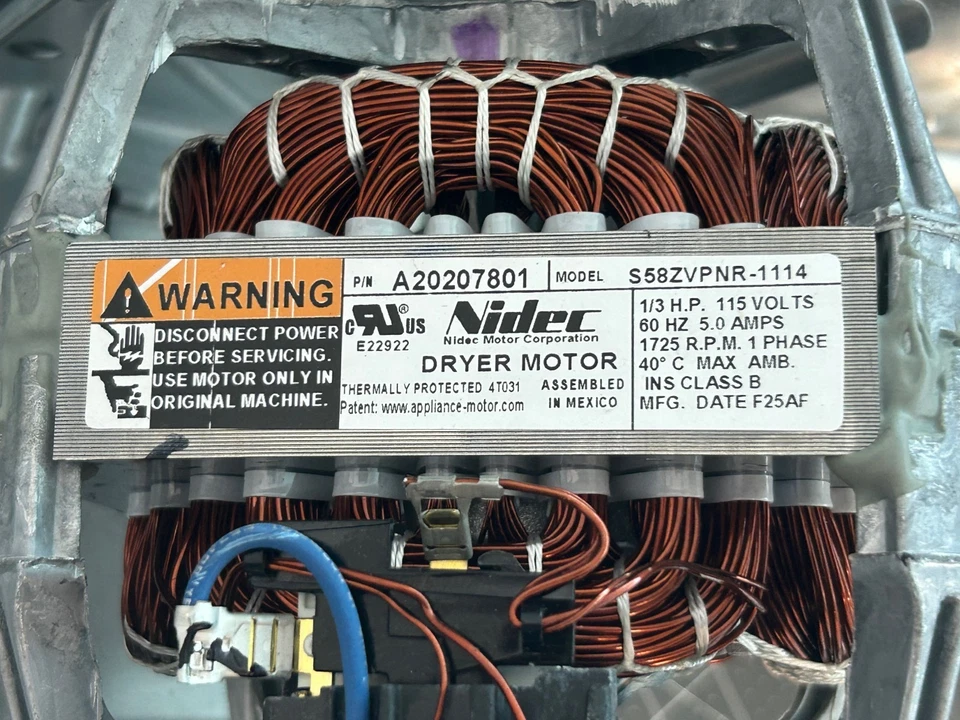 Conjunto de soplador de motor secadora Electrolux P# A20207801 Foto 2 de 4