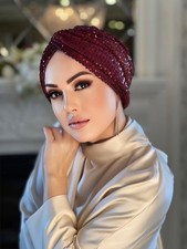 Turban :Crossfront Sequin Turban :Chemo Scarf ,hair Loss ,alopecia