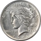 1921 Peace Dollar High Relief PCGS AU58 Nice Eye Appeal Nice Strike